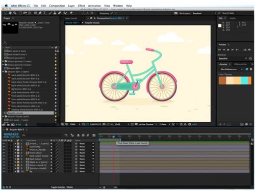 آموزش متحرک سازی دوچرخه در افترافکت
